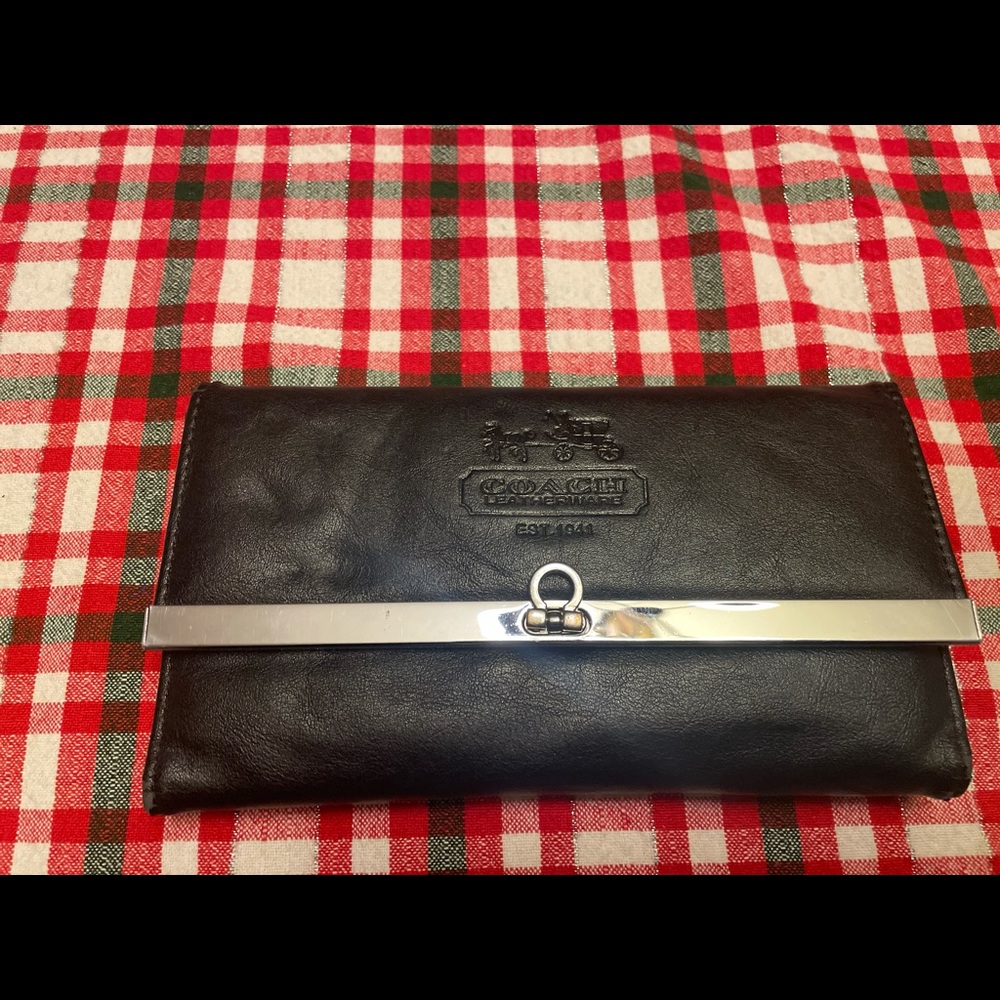 Black Coach Wallet with Matching Check Holder